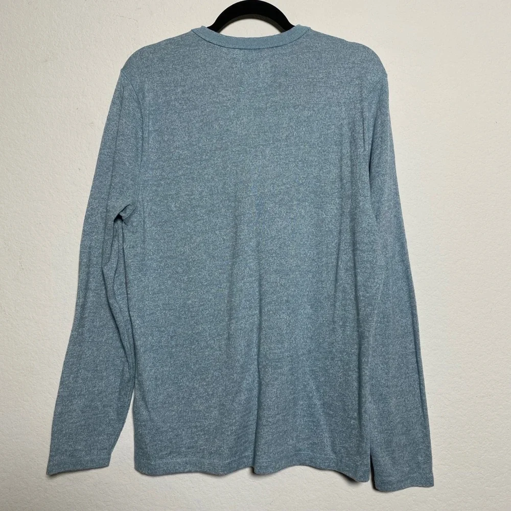 A&F Blue Long Sleeve Henley Mens Large‎ Shirt Timeless Comfort Casual Minimalist